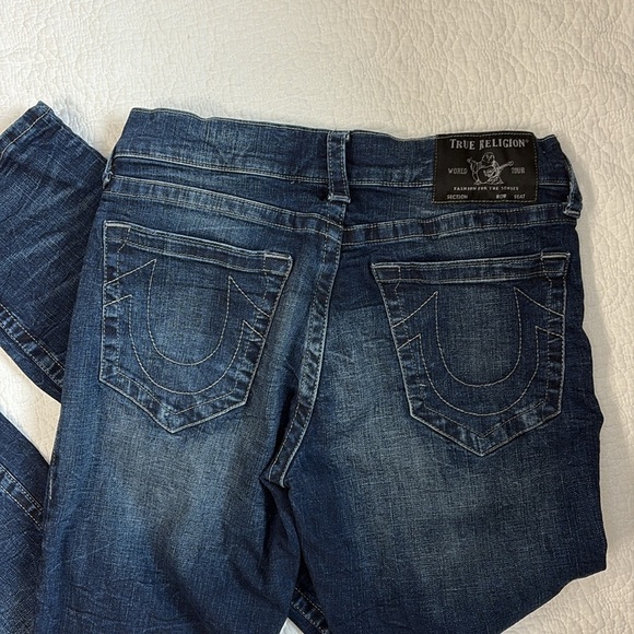 True Religion Ricky Relaxed Straight Jeans Men’s 32 Dark Wash No Flap - Picture 3 of 15